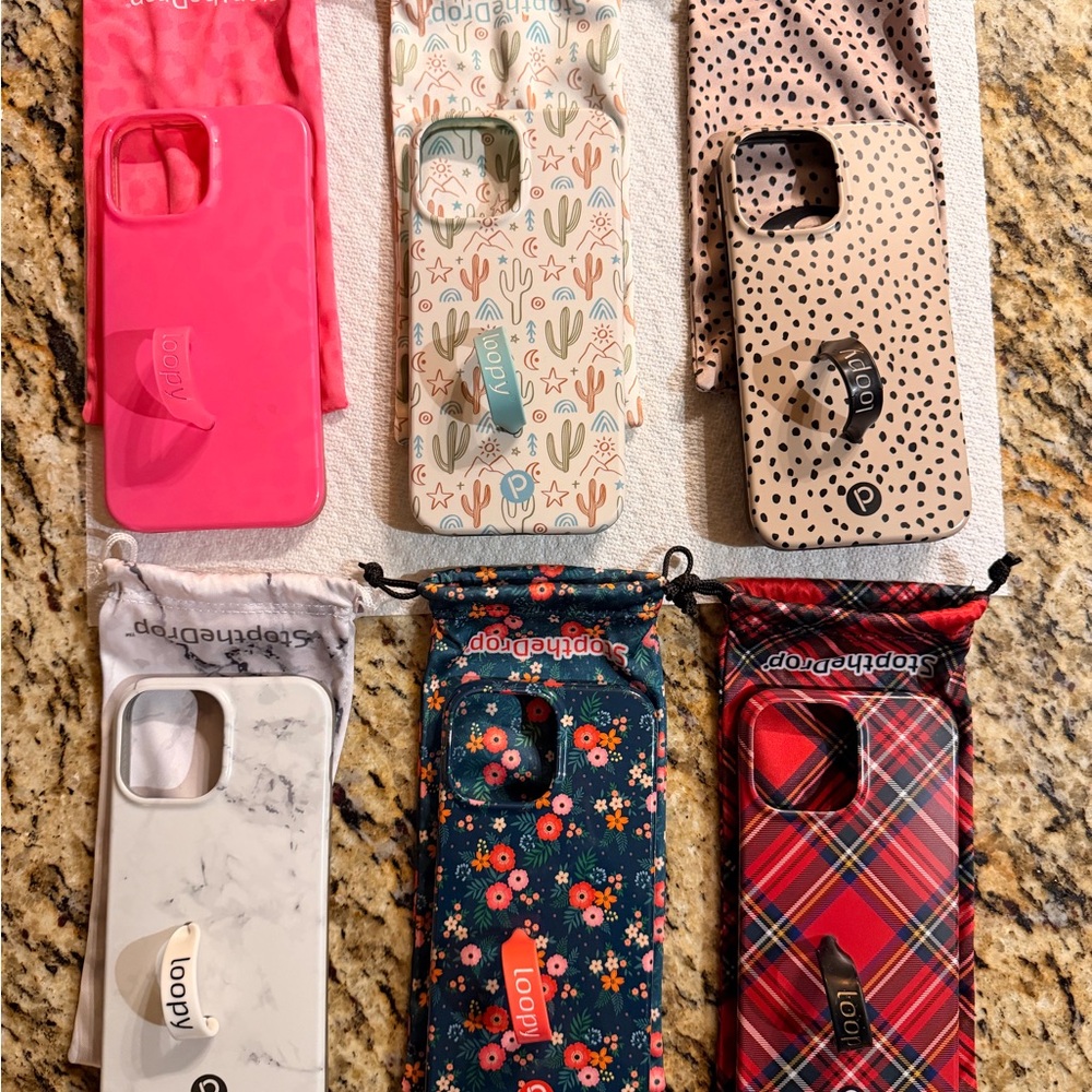 Loopy Case Collection - Pink, White, Blue, Red Designs